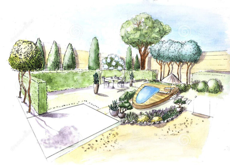 landscape architecture plan design courtyard villa landscape design project figure gazebos sculptures garden 119871279